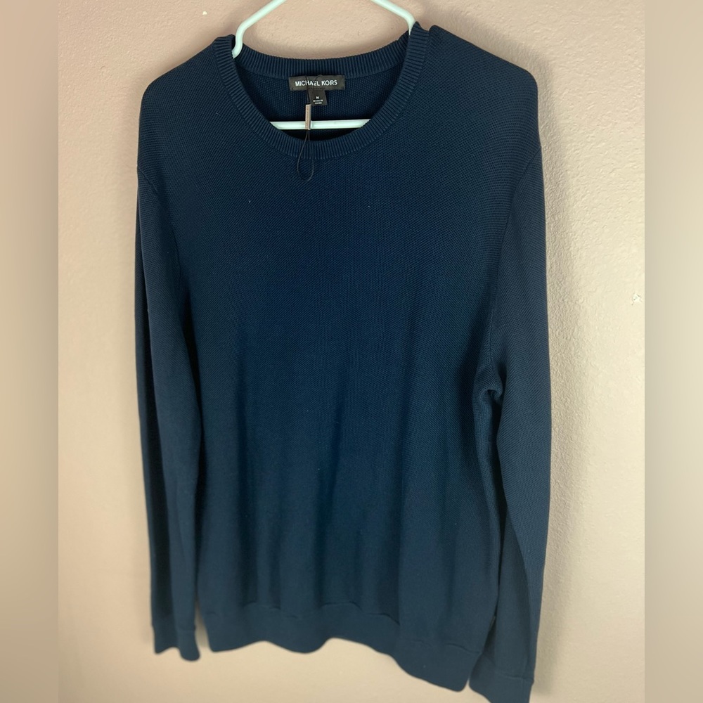 Michael Kors Blue Sweater Size M   100% Cotton ✨like new✨